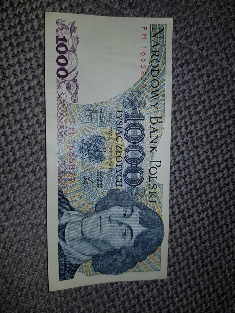 1000 zł Kopernik 1982. Seria FM