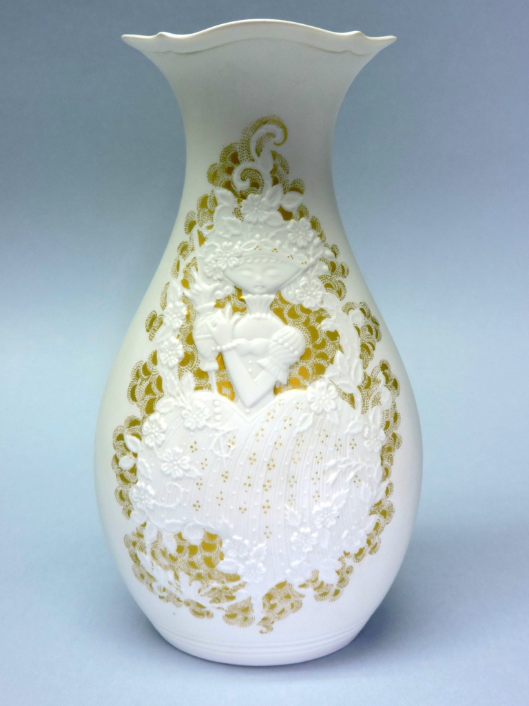 Wazon biała porcelana Kaiser Rhapsodie dama złoto 9929459908