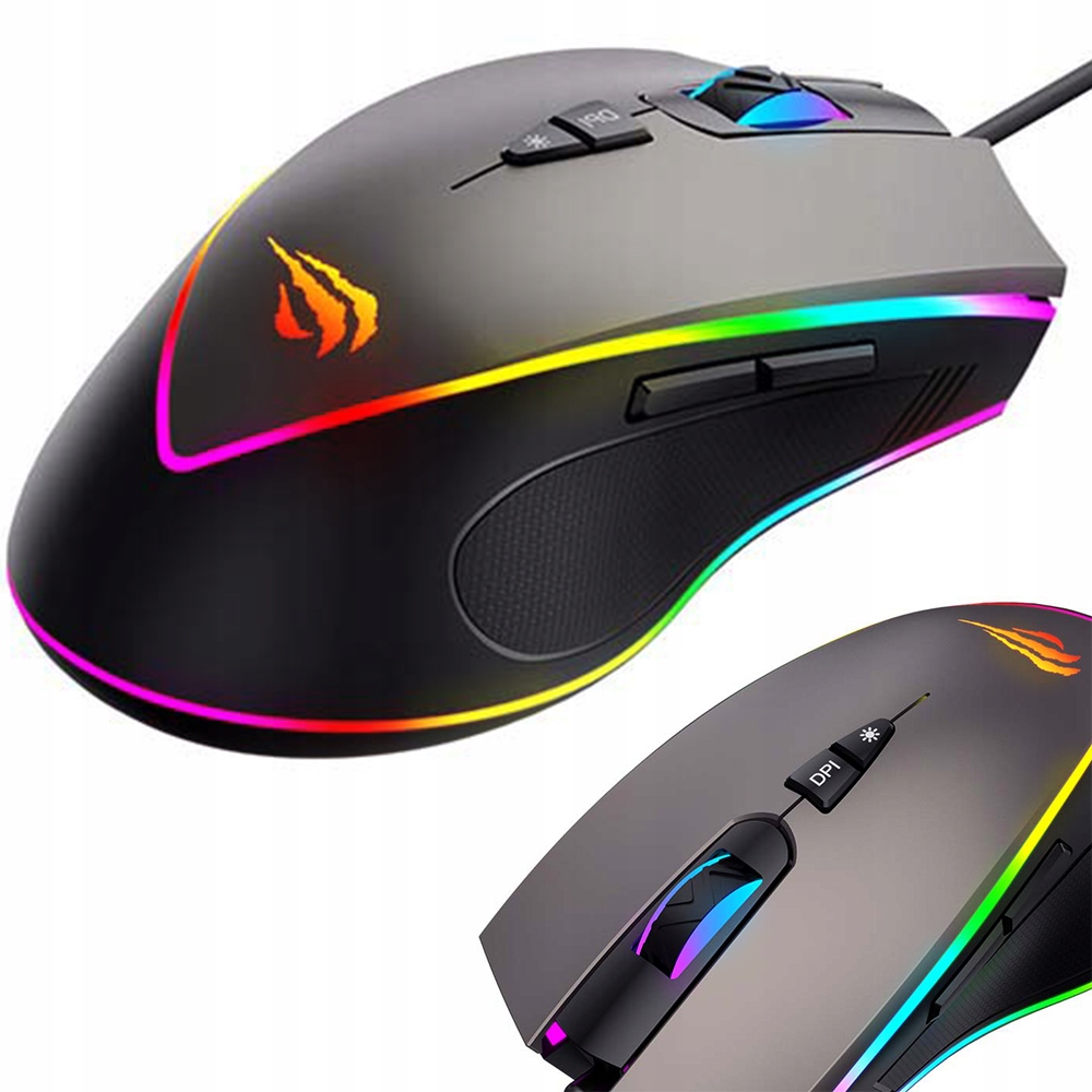 MYSZKA DO KOMPUTERA PRZEWODOWA MYSZ GAMINGOWA RGB