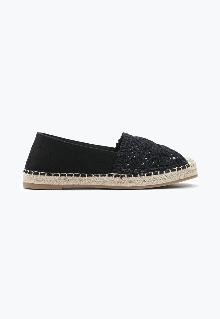 Born2Be Czarne Espadryle damskie 39 Ekoskóra