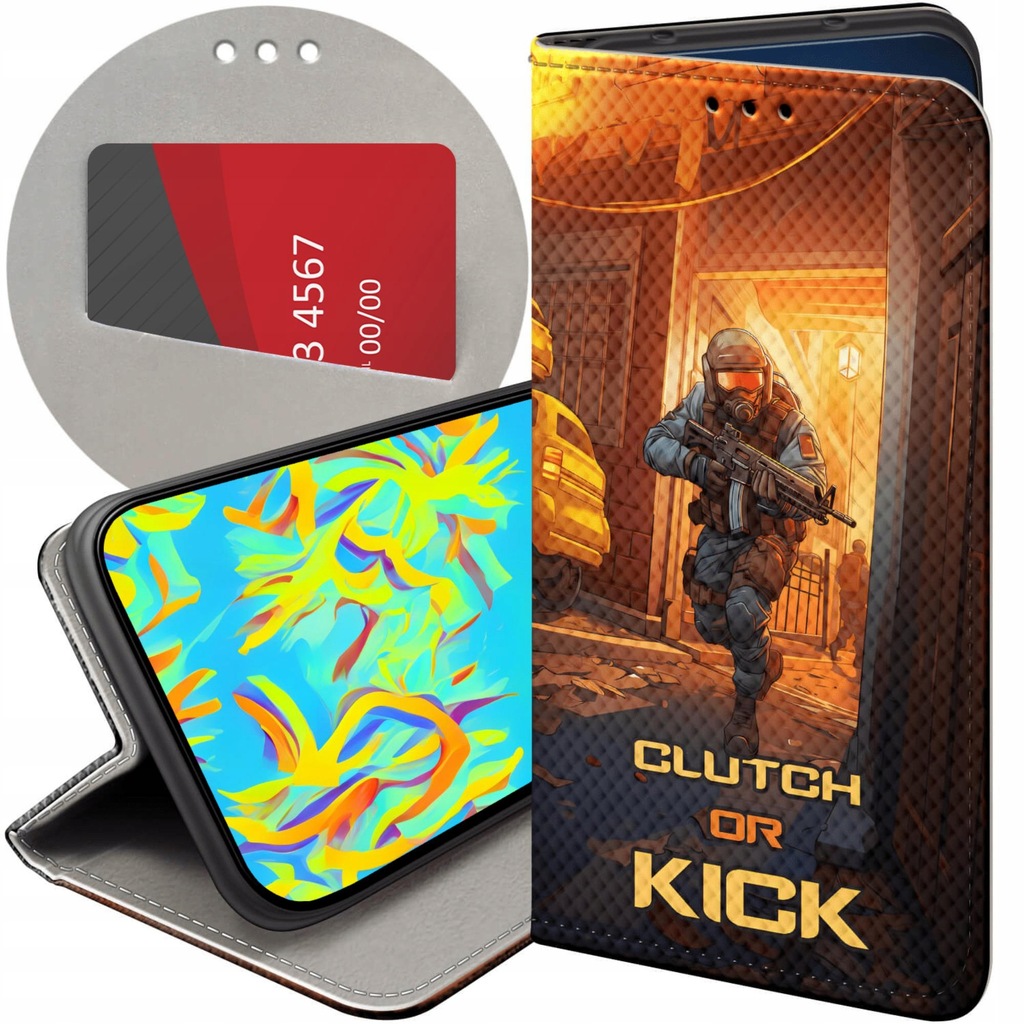 ETUI Z KLAPKĄ DO SAMSUNG GALAXY A03 WZORY CS GO COUNTER-STRIKE FUTERAŁ CASE