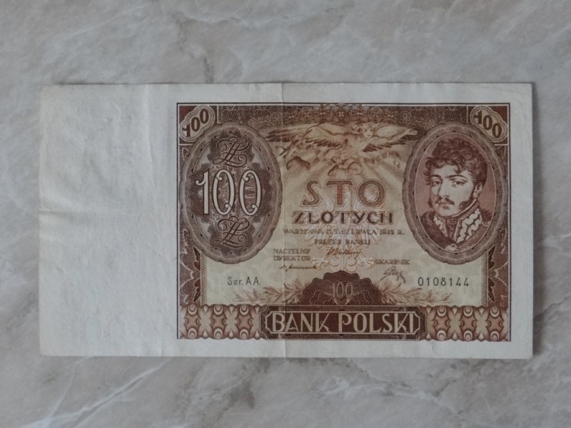 100 złotych 1932 seria AA.  dla WOŚP