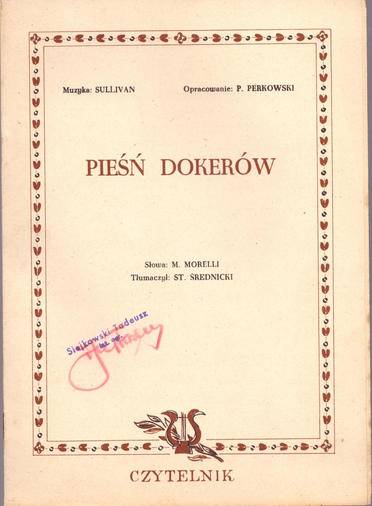 Perkowski PIEŚŃ DOKERÓW słowa Morelli 1958