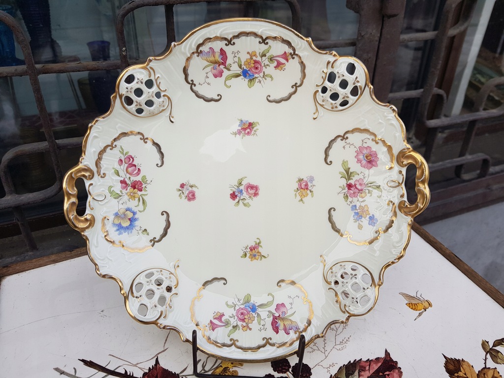 Stara porcelanowa patera talerz ażurowy Rosenthal kronach