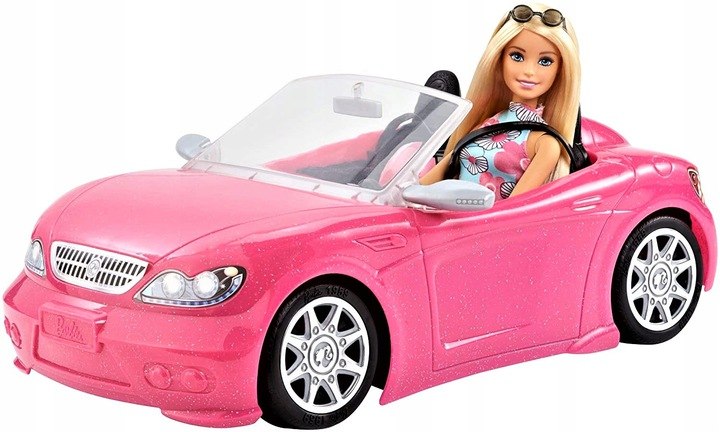 Lalka Barbie w kabriolecie