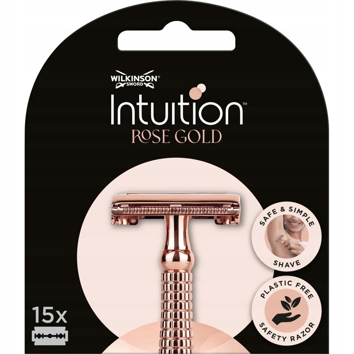Wilkinson Intuition Rose Gold żyletki do klasycznej maszynki do golenia P1