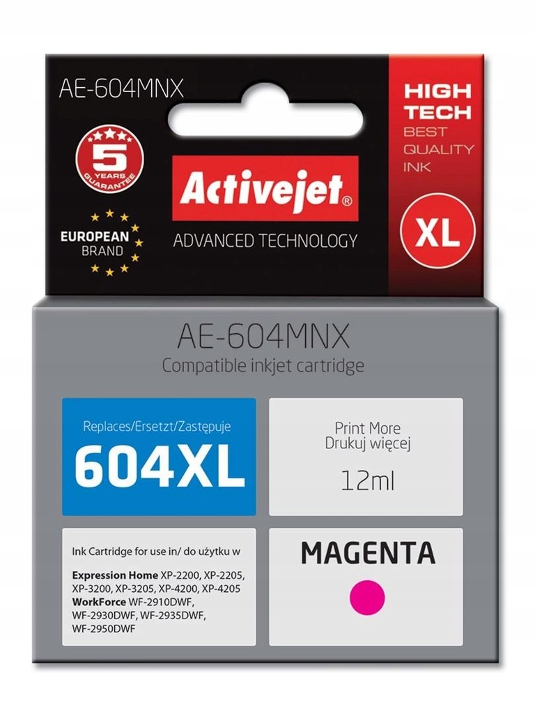 Activejet Tusz AE-604MNX - zamiennik Epson 604XL C13T10H34010 Supreme wydaj