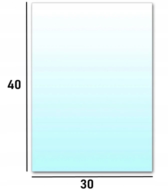 Podstawa szklana hartowana - szyba pod Piec lub Kominek 40x30 cm Biała