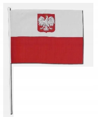 Flaga Polski Choragiewka Polska godło barwy KIBICA BIAŁO CZERWONA