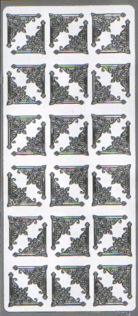 Naklejki NAROŻNIKI 1743 srebrne