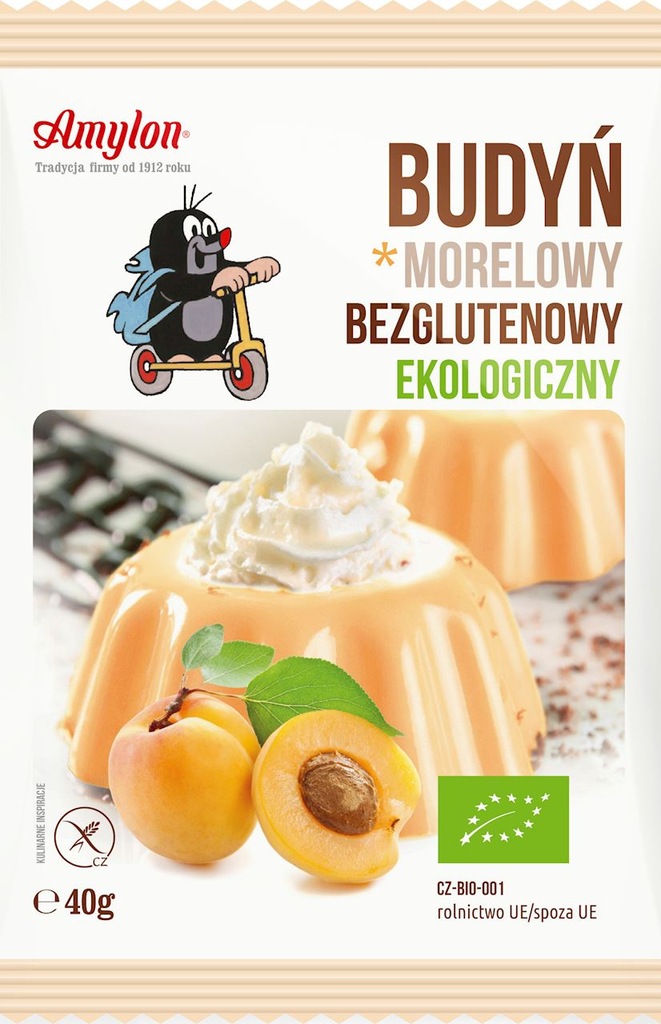 Amylon Budyń morelowy bezglutenowy BIO 40 g