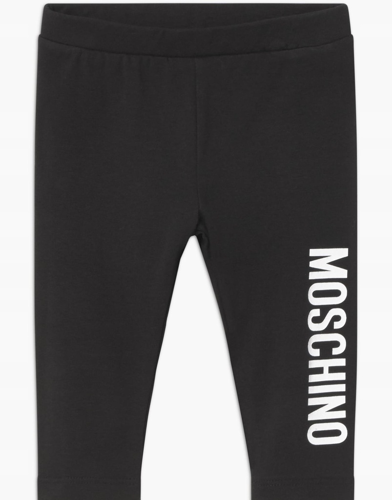 F3C213*MOSCHINO LEGGINSY DZIECIĘCE CZARNE 80 Z01