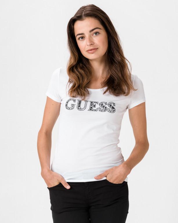 G0E114*GUESS T-SHIRT BIAŁY LOGO CASUAL 38 M O01