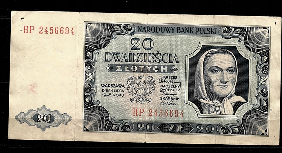 Banknot 20 złotych 1948 r