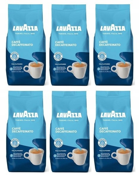 Lavazza Decaffeinato 6x500g ziarnista bezkofeinowa