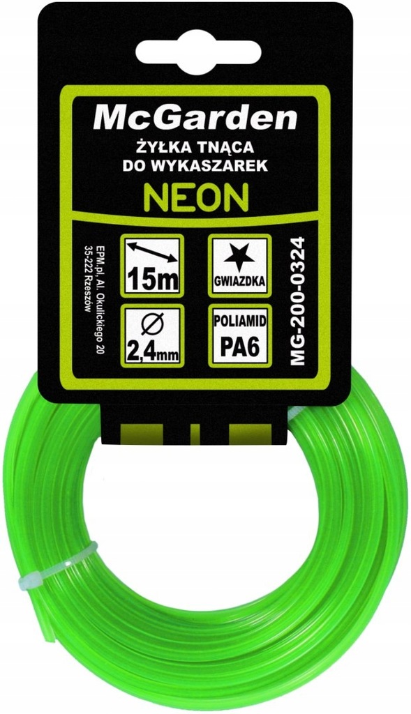 2x MC GARDEN ŻYŁKA DO WYKASZARKI 2.0mm 15m GWIAZDK