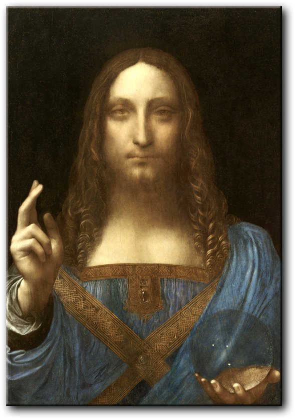ZBAWICIEL ŚWIATA OBRAZ LEONARDO DA VINCI 62x90