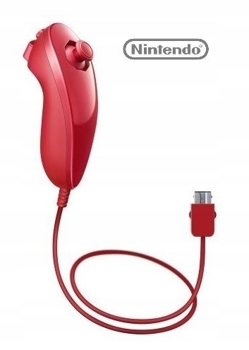 Oryginalny Nintendo Nunchuck RED + Gwarancja BDB