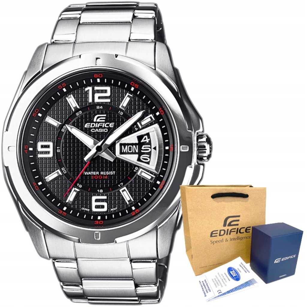 EDIFICE CASIO ZEGAREK MĘSKI EF-129D-1AVEF