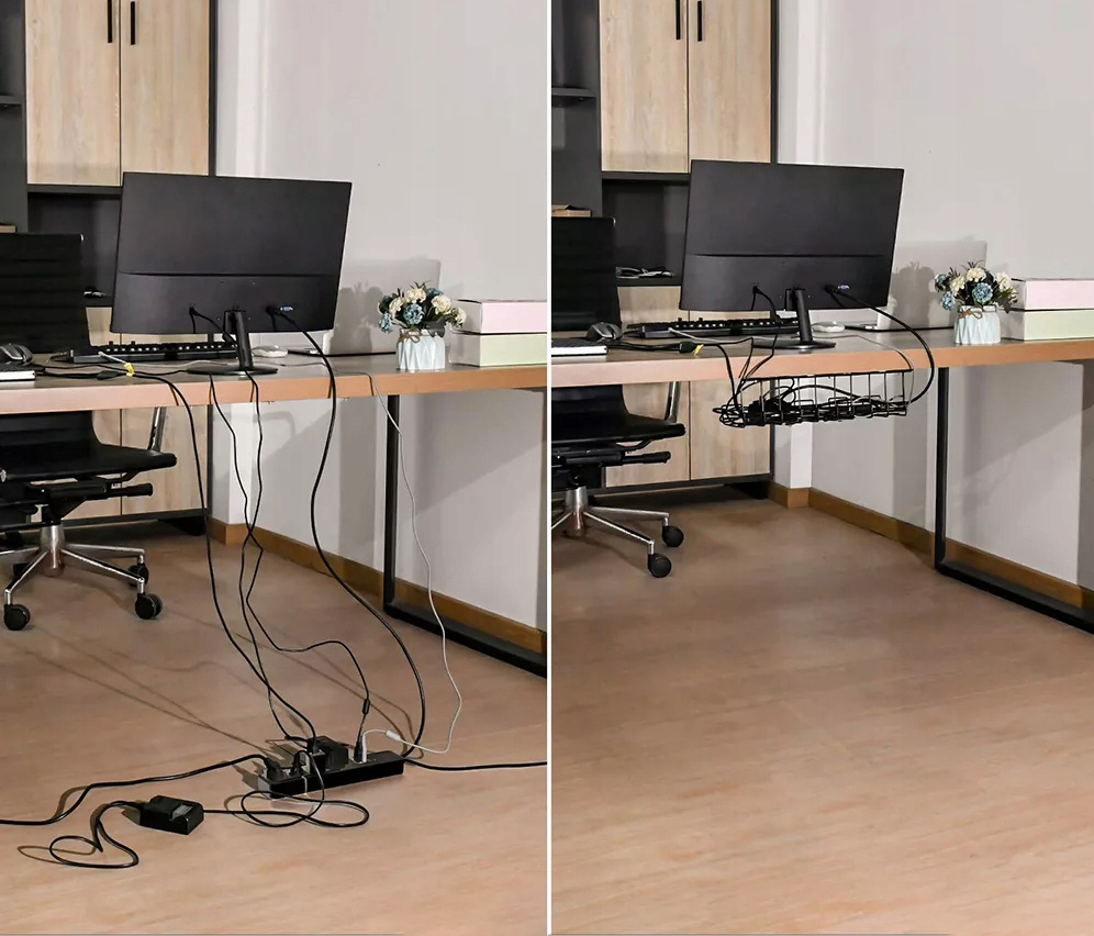 Maskownica do kabli organizer pod biurko blat 75cm 12029133056