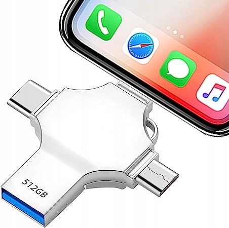 Pendrive 512GB USB 4 w 1 iOS/ANDROID/WINDOWS