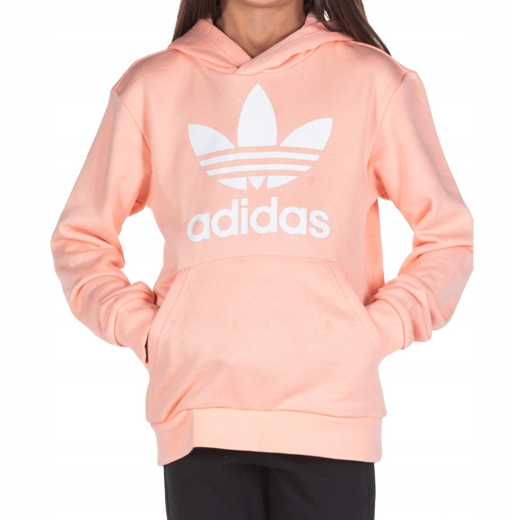 Bluza Adidas Originals Trefoil Dresowa Dziewczęca Kangurka kaptur 152 cm