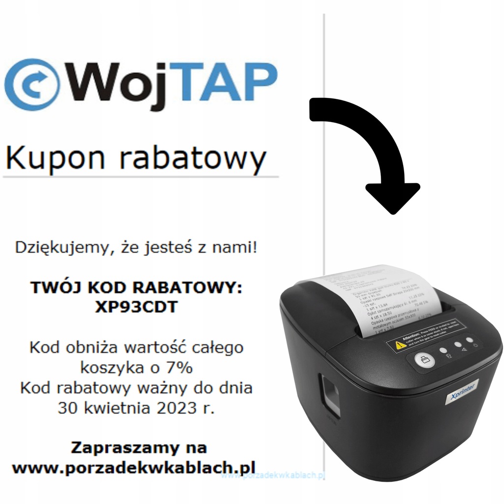 Szablon DRUK kupon rabat w Baselinkerze szer 80 mm