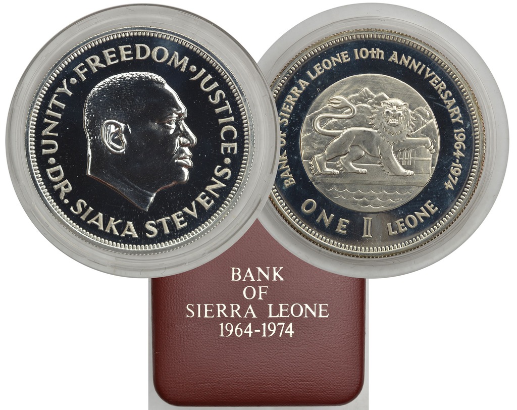 7.db.SIERRA LEONE, 1 LEONE 1974 10 LAT NAR.BANKU