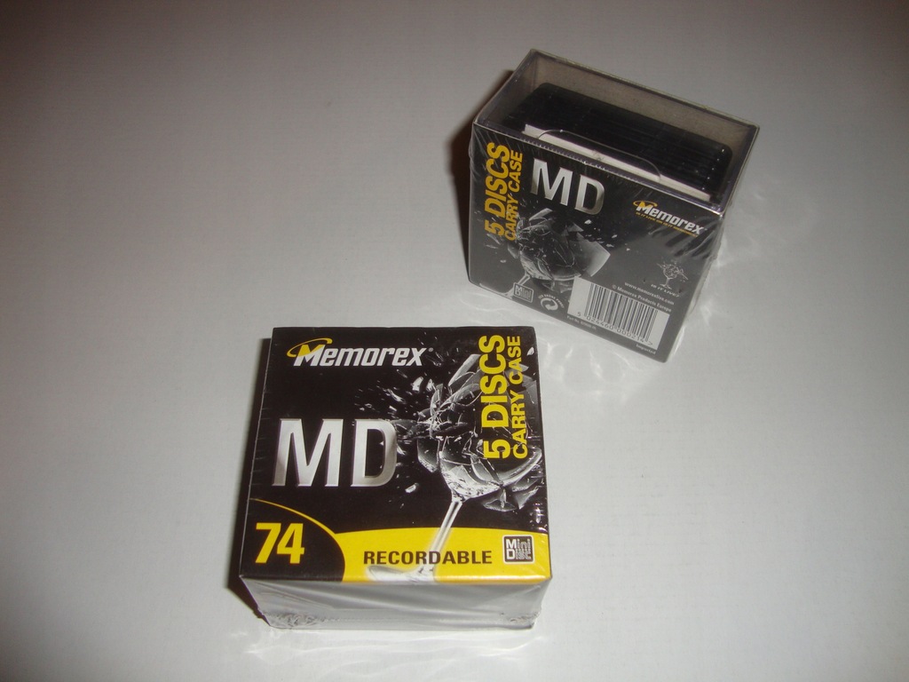 5 x MiniDisc MEMOREX MD 74 + CARRY CASE 12751314406 oficjalne