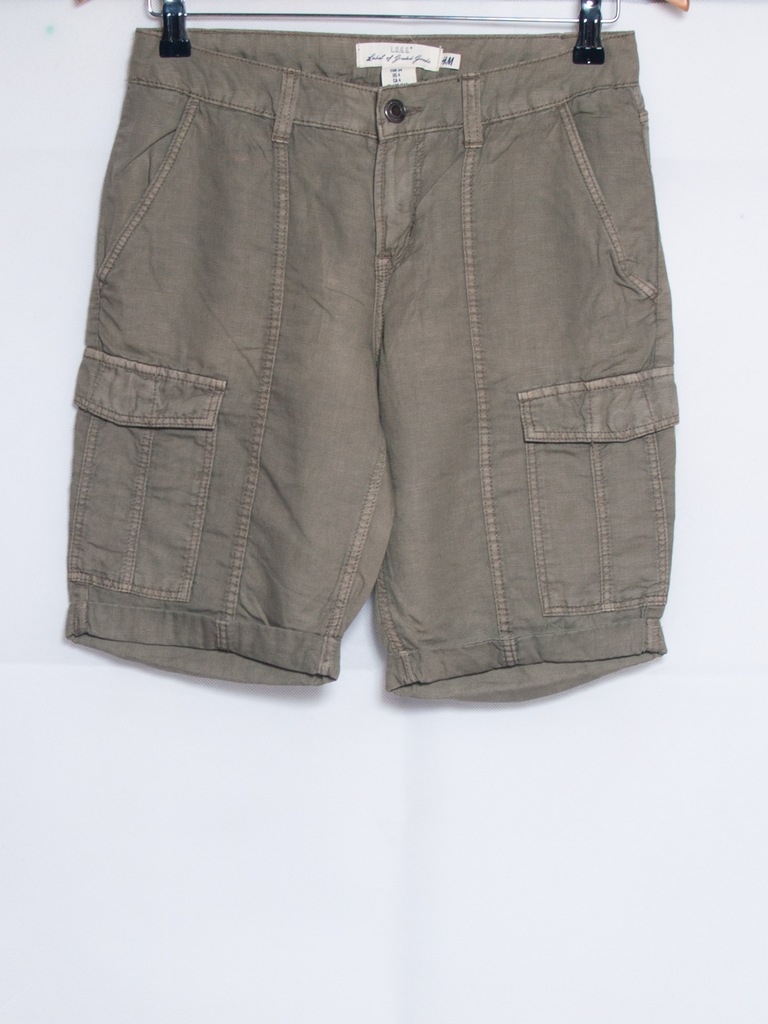 SPODNIE SPODENKI H&M LOGG CARGO ZIELONE, 34