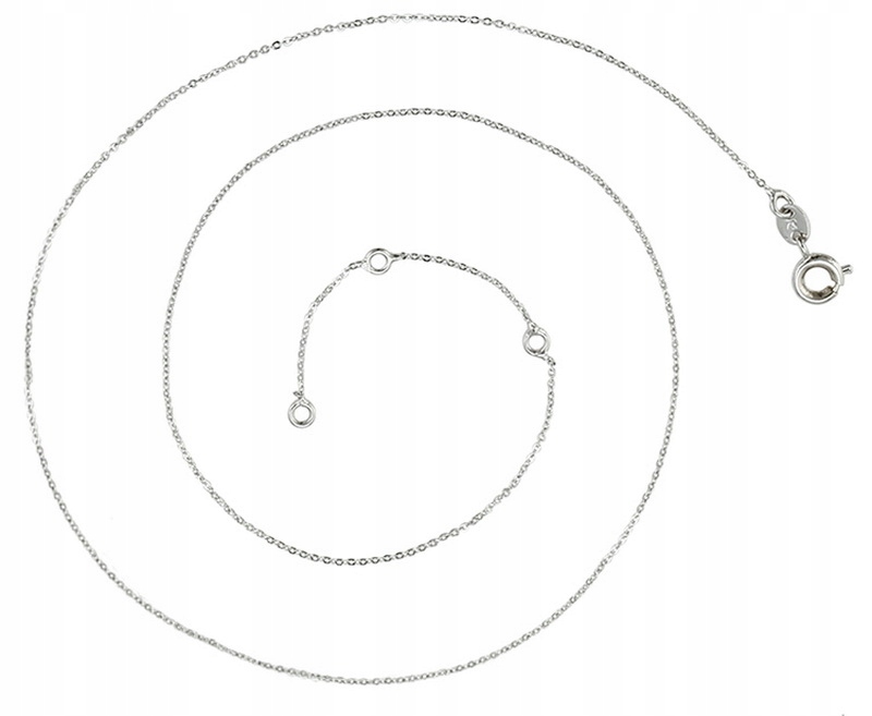 A558 Srebrny Łańcuszek Stal Chirurgiczna 44,5 cm