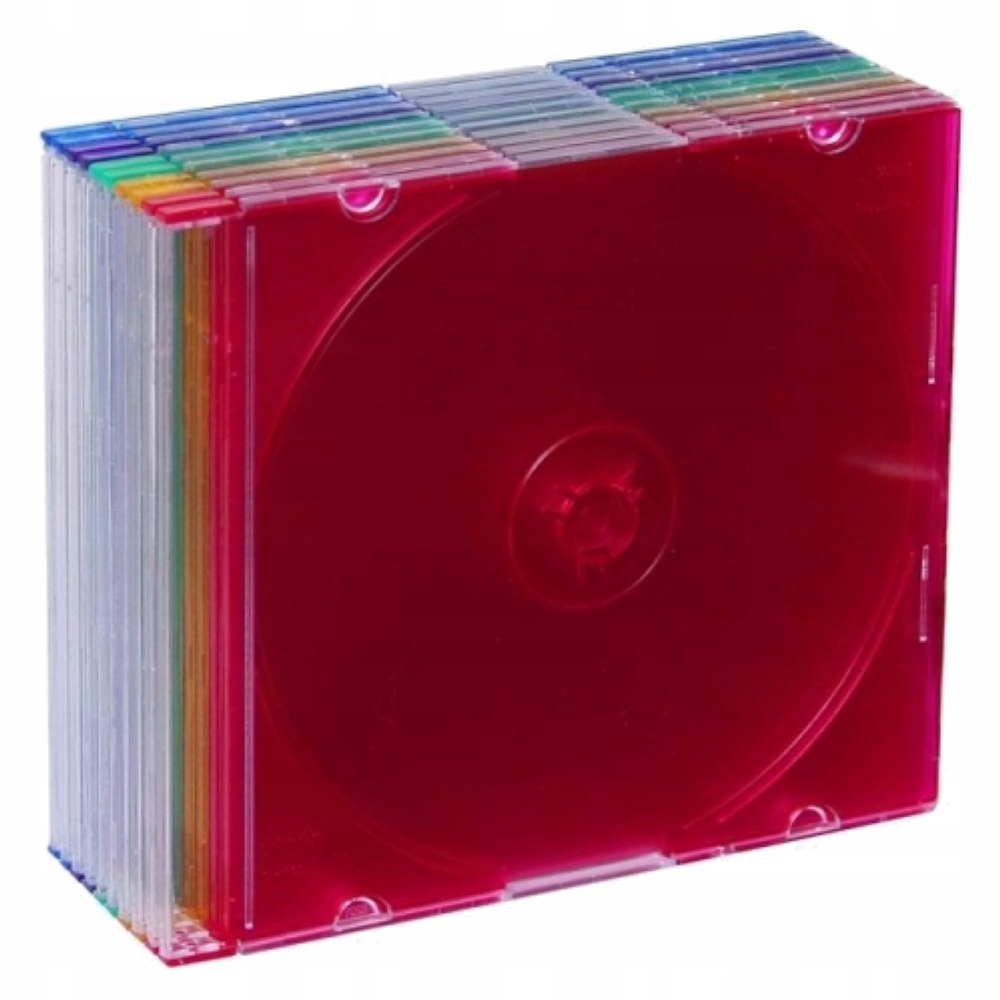 Купить Упаковка 10 шт., коробка для 1 компакт-диска SLIM MIX COLOR: отзывы, фото, характеристики в интерне-магазине Aredi.ru