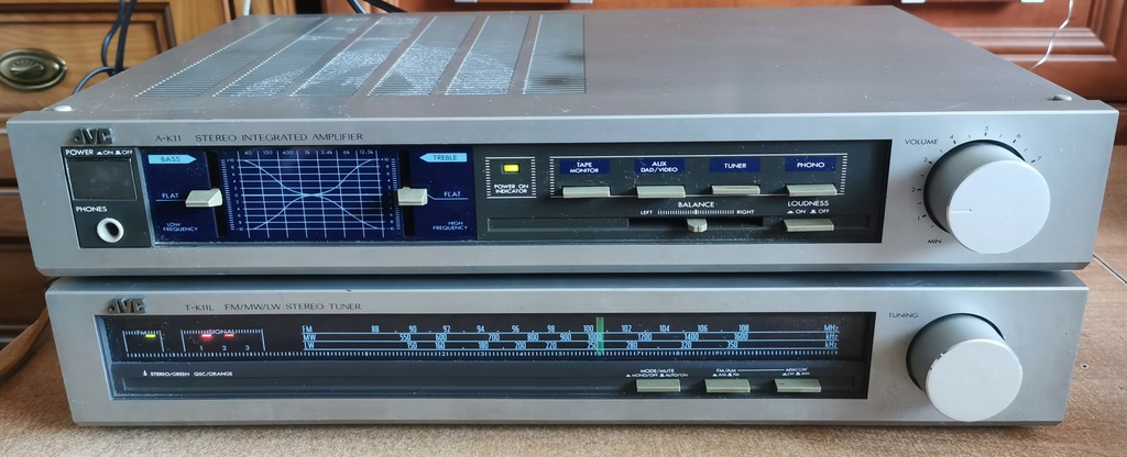 Wzmacniacz stereo JVC A-K11 + Tuner T-K11L Sprawne