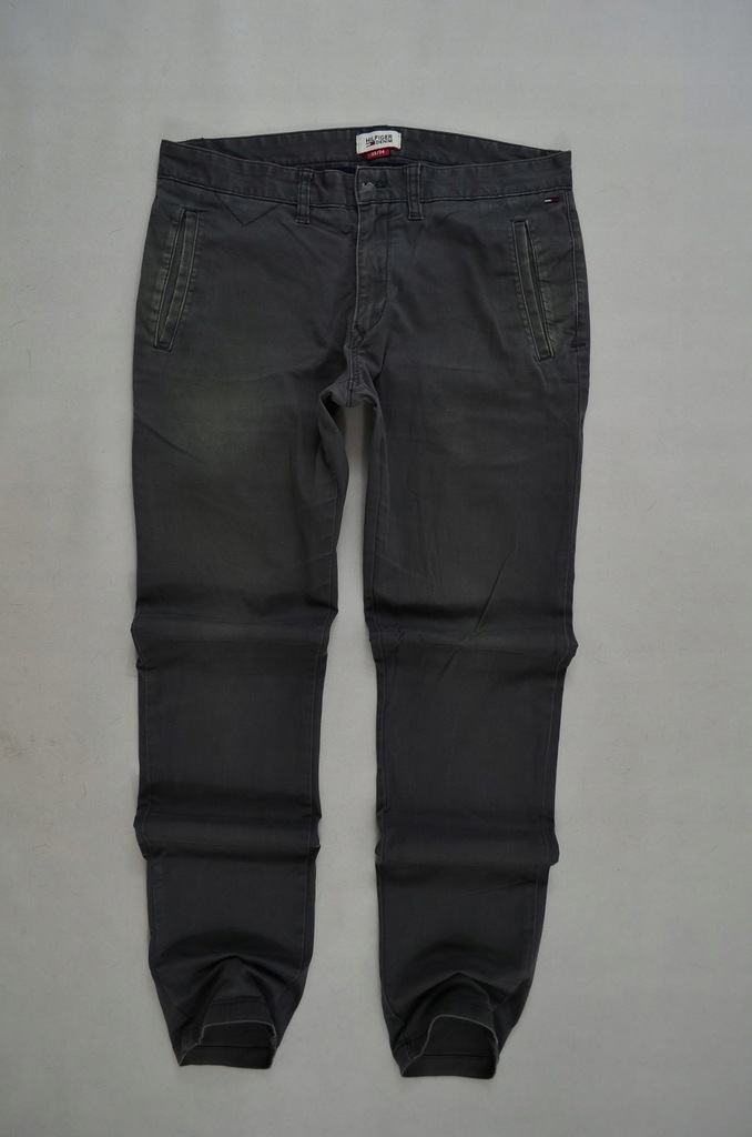 TOMMY HILFIGER SPODNIE RURKI SLIM TH 86 cm *33/34*