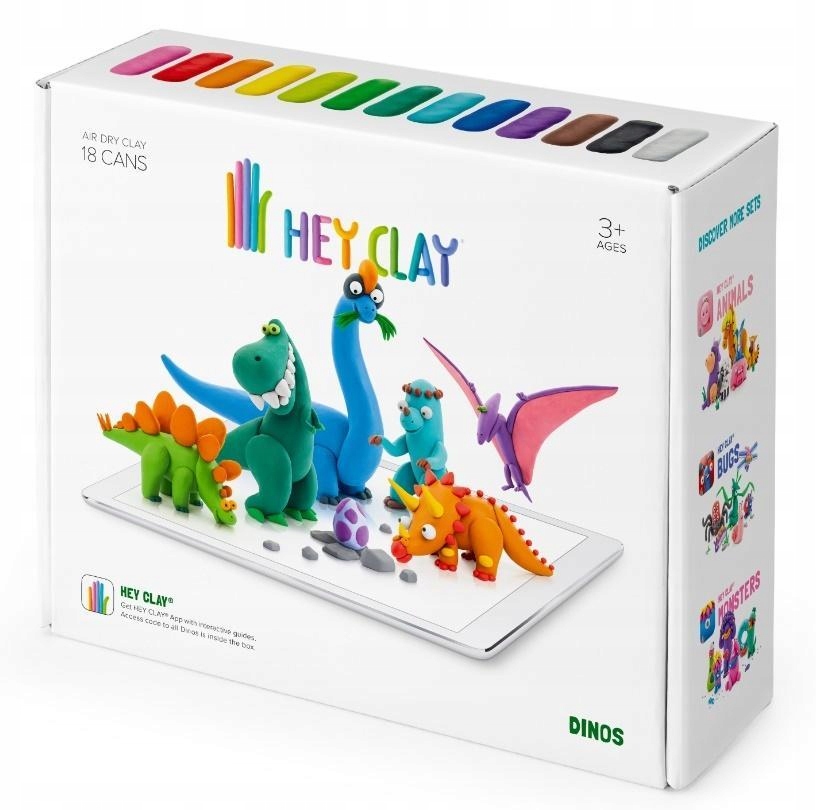 HEY CLAY - ZESTAW DINOZAURY, TM TOYS