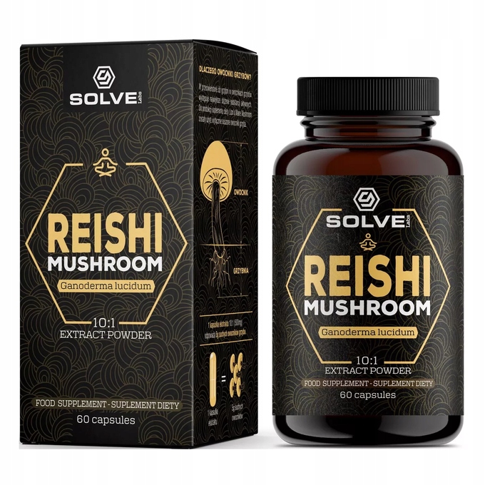 SolveLabs Reishi (Ganoderma lucidum) 10:1 Ekstrakt 60 kapsułek