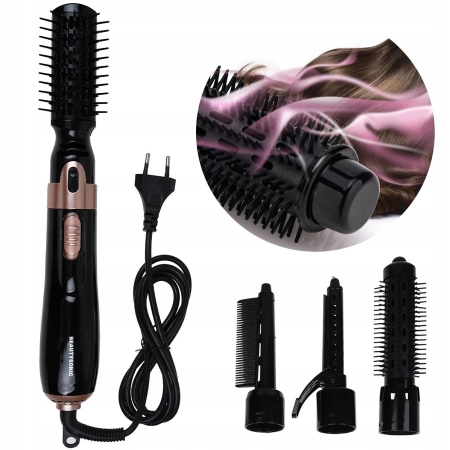 Купить КЕРАМИЧЕСКАЯ ВРАЩАЮЩАЯСЯ щипцы для завивки волос с 4 щеточками ...