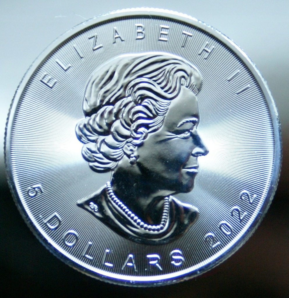 1 oz srebro Kanada 5 dollars liść klonu 2022
