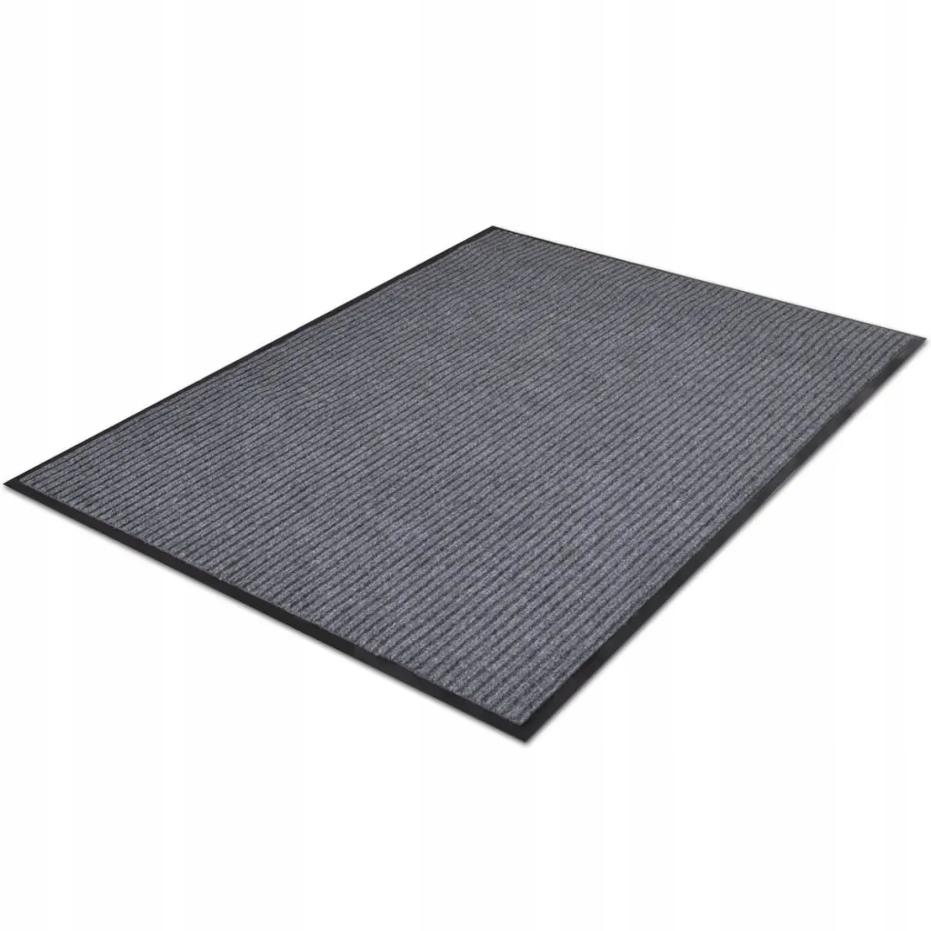 vidaXL Wycieraczka przed drzwi, PCV, 90 x 150 cm, szara