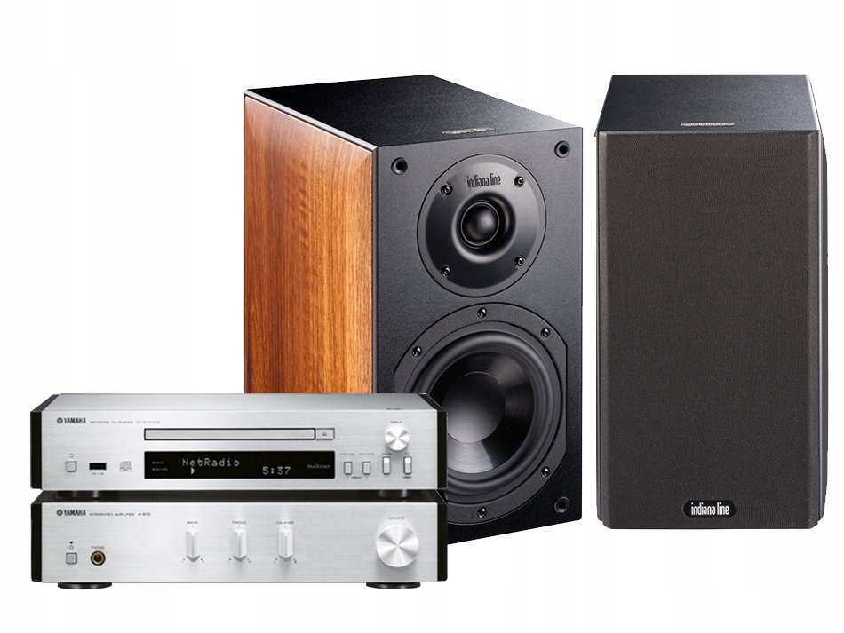Zestaw Yamaha A670 (srebrny) + NOTA 250 (orzech) - 12664074897
