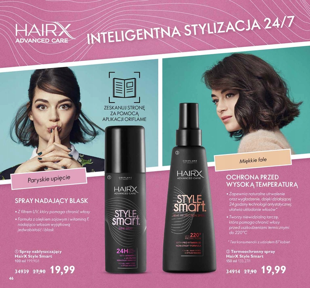 2 kosmetyki do wyboru do włosów HairX style Smart