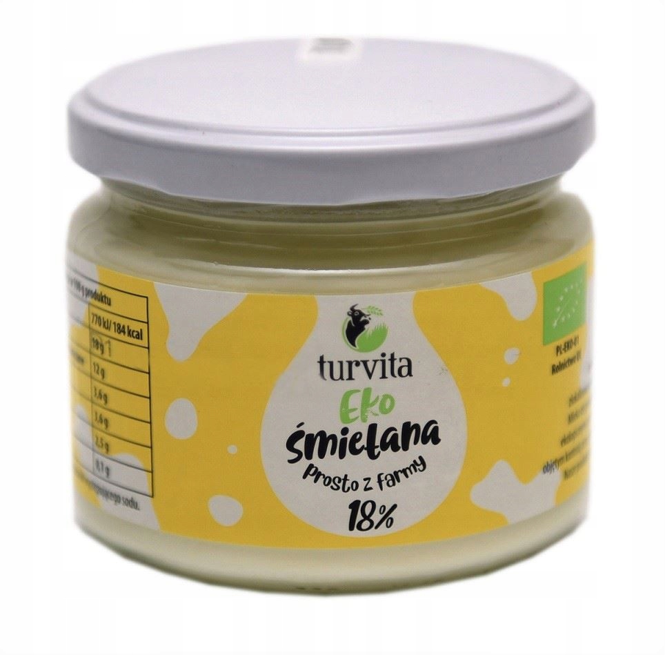 ŚMIETANA 18 % BIO 250 g - TURVITA