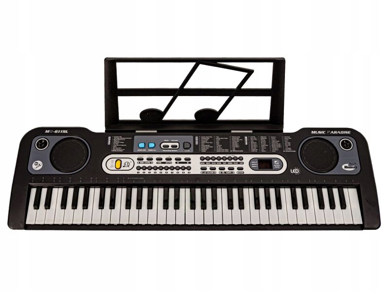 Keyboard MQ-6119L Organki, 61 Klawiszy, Mikrofon, Nauka Gry