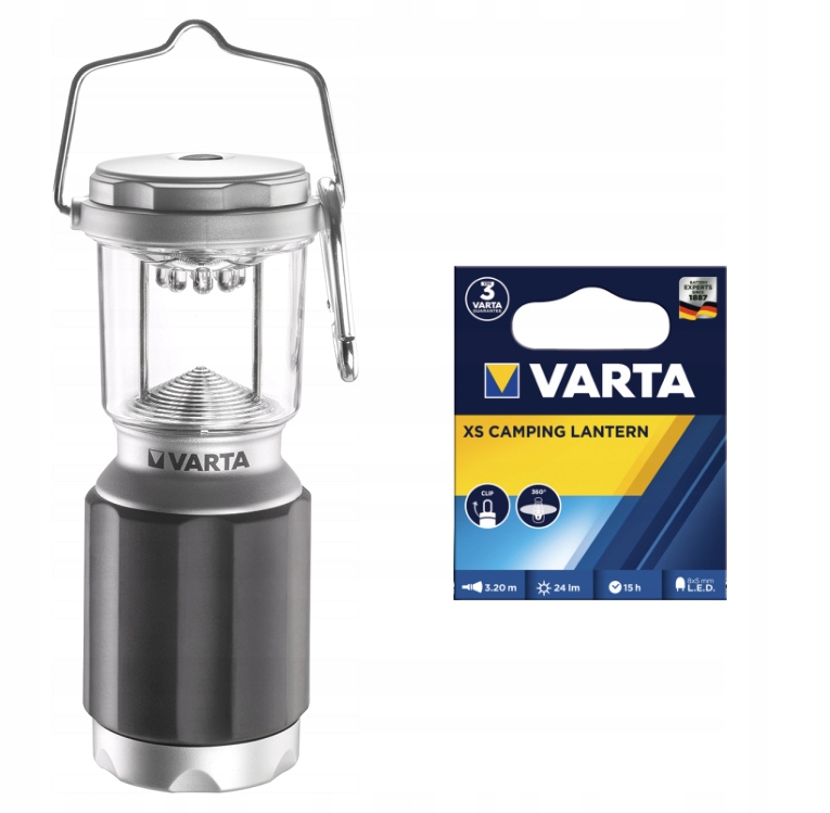 LAMPA KEMPINGOWA VARTA LED XS CAMPING LANTERN 4xAA 12129231506
