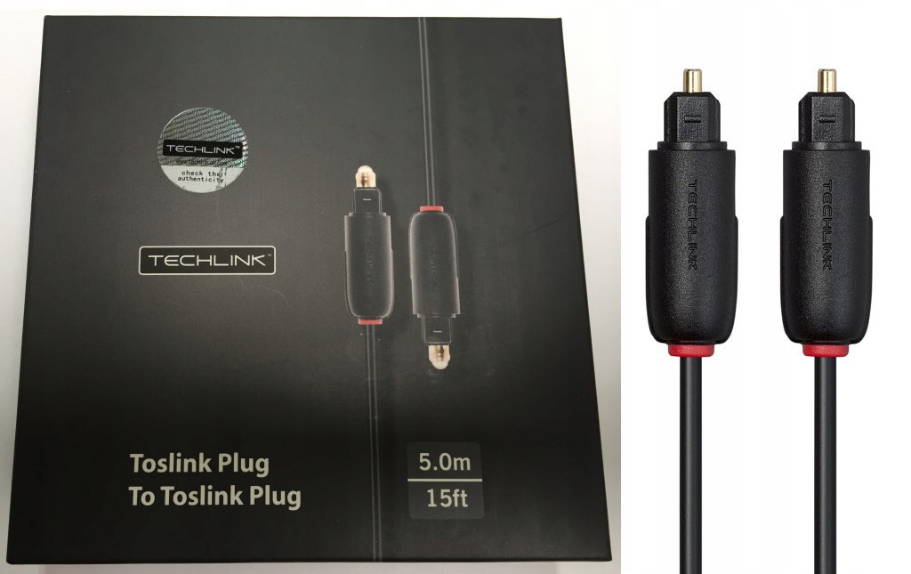 103215 TECHLINK markowy kabel optyk Toslink dł. 5m