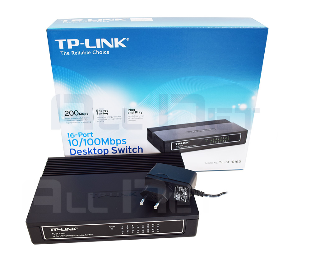 Купить КОММУТАТОР TP-LINK TL-SF1016D 16-ПОРТОВЫЙ LAN 10/100 Мбит/с: отзывы, фото, характеристики в интерне-магазине Aredi.ru