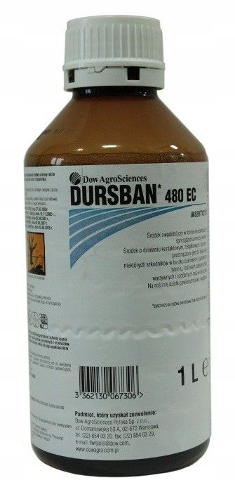 Dursban 480EC 1l owadobójczy Drutowce Pędraki