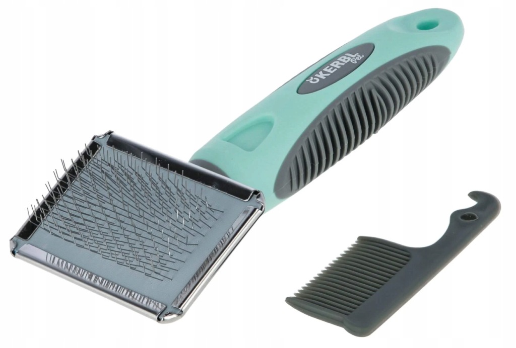 Szczotka z miękkimi delikatnymi ząbkami z grzebieniem w zestawie dla psów,