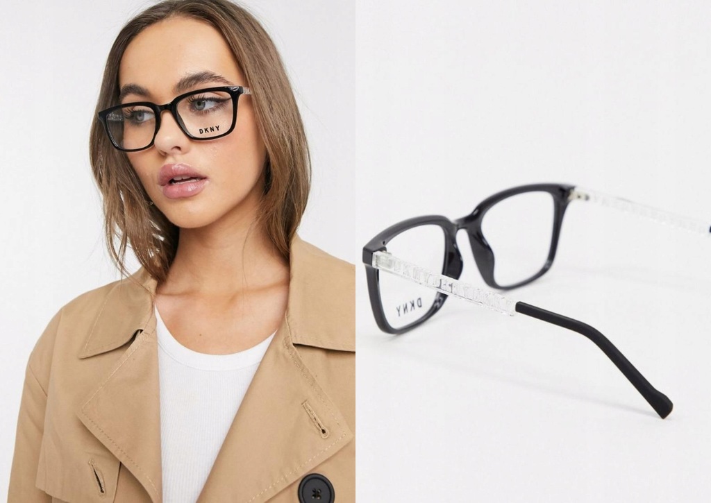 DKNY KWADRATOWE OKULARY ZERÓWKI