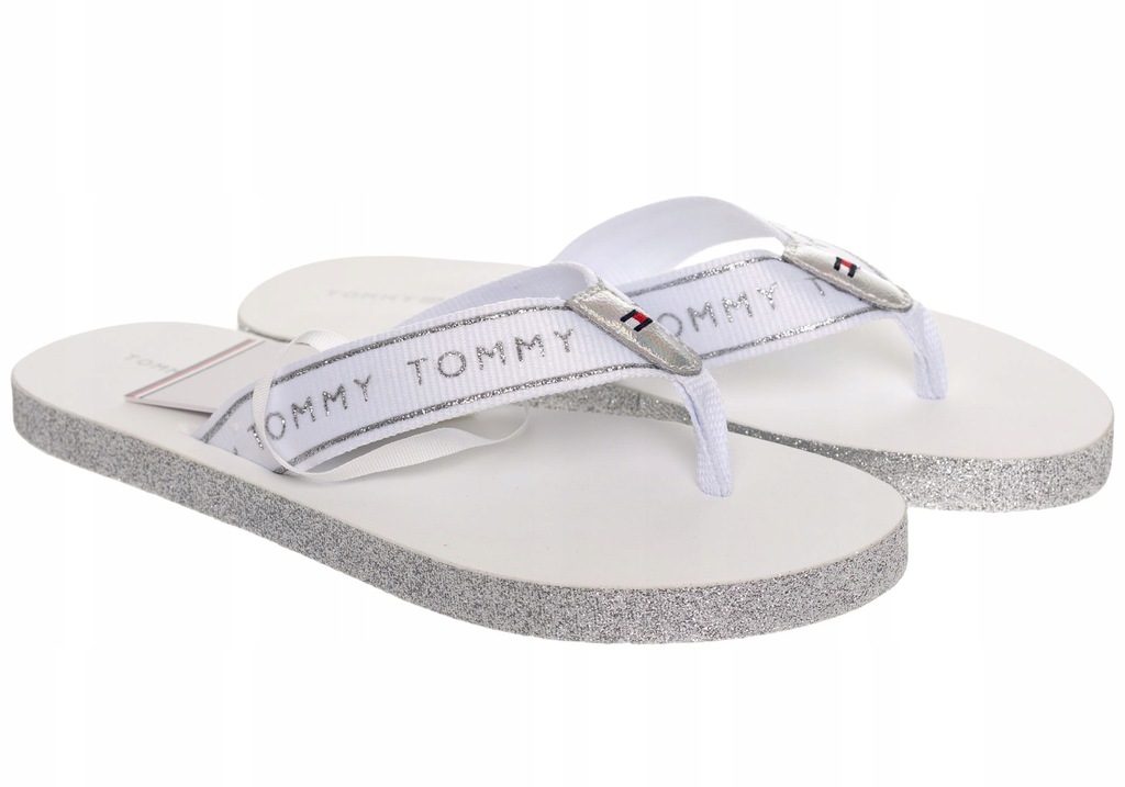 TOMMY HILFIGER JAPONKI KLAPKI DAMSKIE WHITE r. 41